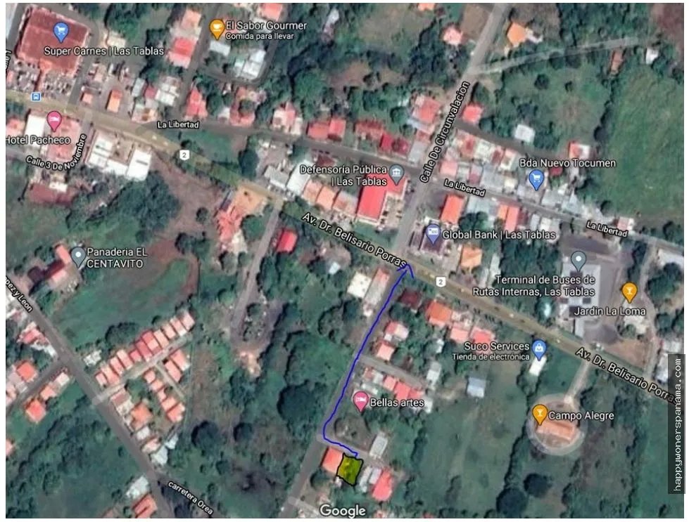Venta de terreno céntrico en las tablas, los santos.