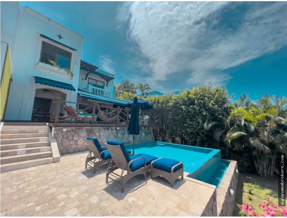 Se vende villa frente al mar en playa blanca, río hato