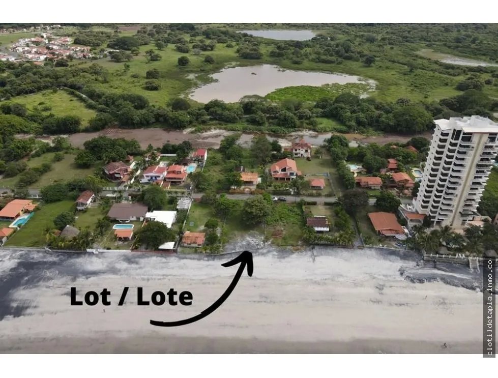 Se vende terreno frente al mar en playa malibú, nueva gorgona