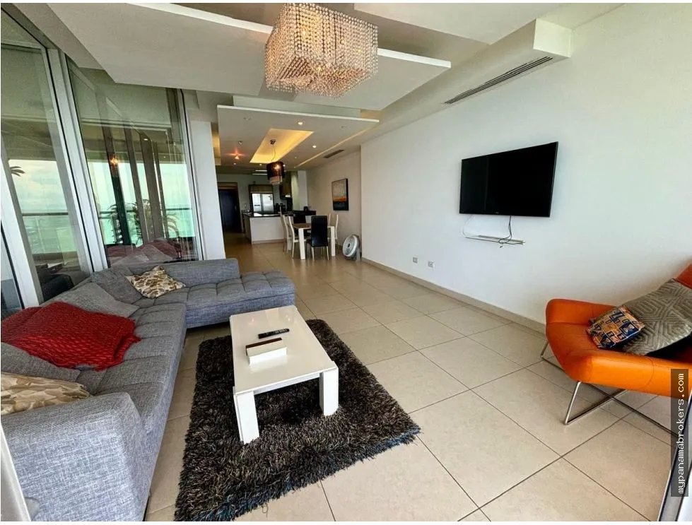 Venta de apatamento amoblado en ph rivage, ave. balboa